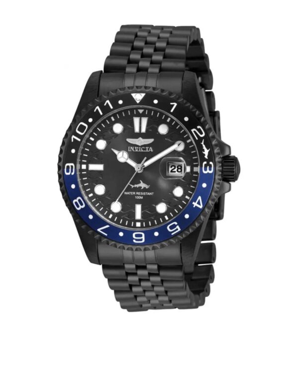 Invicta Watch Black dial  Bezel Black & Blue Bezel Size 42 mm Quartz Movement  Stainless Steel Black